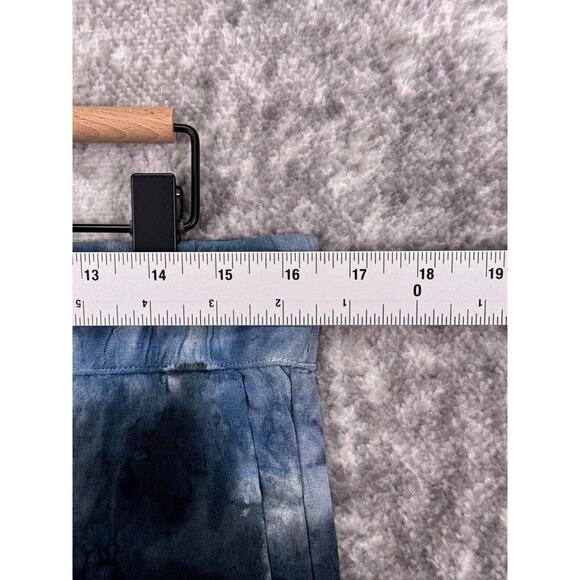 Enza Costa Pants 2 / US Medium Tie Dye Crepe Elastic Waist Pull On Tapered Leg - Picture 3 of 6